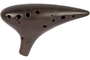 TNG Ocarina Musical Instrument [12 Hole / Single / Soprano / F Tone / Purple Sand Red Soil] SF (Fingering Chart Included) (Wi