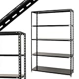 NC-1500-24 幅150×奥行45×高さ240cm 5段 ブラック 70㎏/段