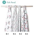 aden + anais (エイデンアンドアネイ) おくるみ 4枚セット ディズニー TEA 出産祝い 【並行輸入品】　B Fish Pond