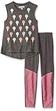 Kensie Little Girls' 2 Piece Tank Top and Legging Pant Charcoal Heather 5 [並行輸入品]