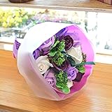 [florence du]ソープフラワー バラ花束 ブーケ型 パープル プレゼント ギフト 母の日 贈り物