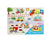 木製Childernパズル玩具マッチングおもちゃBuilding Blocks