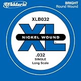 D'Addario ダダリオ ベース用バラ弦 ニッケル Long Scale .032 XLB032 【国内正規品】