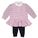 (ポロ ラルフローレン チルドレンズウェア)POLO RALPH LAUREN CHILDRENSWEAR ベビー 女の子 ストライプ ペプラム トップス&レギンス セット Striped Peplu