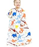 エルフ ベビー(Fairy Baby)ベビースリーパー 着る布団 寝袋秋冬用 防寒着長袖 2Way 恐竜柄 75cm