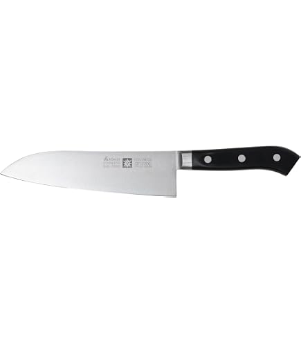 Amazon | 木屋 梅治作 三徳包丁 (鎌型) 180mm 東京製 ハガネ 鋼 黒檀柄