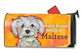 MailWraps Maltese Dog磁気メールボックスカバー