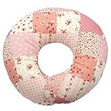 エスメラルダ＆プラチナムベイビー ドーナツ枕【日本製】赤ちゃん 頭の形が良くなる (パッチワーク・ピンク)