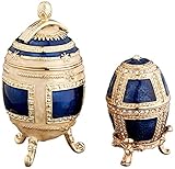 Design Toscano Petyr and Anya Faberge-Style Collectible Enameled Eggs by Design Toscano