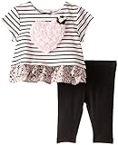 Pippa & Julie Baby-Girls Newborn Three Piece Striped Set Multi 6 Months [並行輸入品]