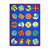 Joy Carpets Kid Essentials Early Childhood Have A Ball Rug Multicolored 7'8 x 10'9 [並行輸入品]