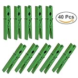 Tinksky木製服ピンClothespins Clothes Pegs pins-40pcs (グリーン)