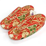 七五三 草履単品 5歳用 金襴西陣織 お子様草履 朱赤に金彩枝垂桜