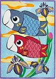 タカギ繊維 Panami 手芸キット 季節のかんたん 貼り絵 キット (サイズ 約12.8cm×18.2cm) こいのぼり TH-2