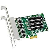 GLOTRENDS LE8204 LAN カード 4 ポート 1000/100/10Mbps NIC RJ45 LAN ポート (PCI-Express X1 接続)
