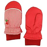 ベビー 手袋 女の子 ミトン 防寒 手袋 スノーグローブ 雪遊び あったか手袋 レッド TSS(1-2才)