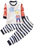 Plus Nao(プラスナオ) 子供用 パジャマ ルームウエア 上下セット 長袖×長ズボン イラストプリント 可愛い 肩ボタン ラウンドネック 男の子 100 F