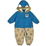 アスナロ（スキーウェア） ZOOMIC スノーコンビ ベビー 男の子 撥水加工 中綿入 フード付100 ブルー