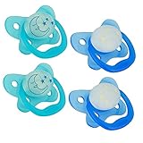 Dr. Brown's 4 Piece Glow in The Dark Stage 2 Pacifier for Web, Blue, 6-12 Month