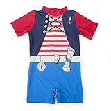 TopTie幼児Boyscm海賊水着/バススーツ/コスチューム、ワンピースの水着 - ブルー - Size6