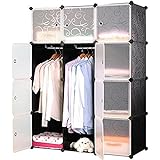 SAILUN ワードローブ DIY 組み立て式収納棚 収納ボックス 衣類ケース 衣類収納ラックおもちゃ箱 タンス 扉付き 洋服収納ラック 大容量（12BOX）