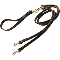 編み込みレザーリード 2色セット（中型犬用）♡ Amazon | 犬 2匹用リード 2頭引き 本革 レザー セット 小型犬