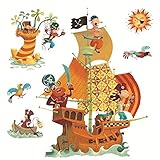 Pirates Ship Re Positionable Wall Stickers [並行輸入品]