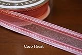~Coco Heart~　キャッスルリボン　ピンク　１ｍ単位　 (リース・プリザ・ドライフラワー）