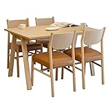 ダイニング5点セット 120cm幅テーブル MOON &amp; MIDDA ムーン ミッダ テーブルセット ダイニングセット ダイニングテーブル+チェア4脚 オーク ラバーウッド 北欧 ホワイト 白木木目調