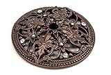 Carpe Diem Hardware 155-12CAQ Juliane Grace Escutcheon with Swarovski Crystals, 2-1/4-Inch, Bronze [