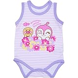 【本体綿100％】2017年 夏物 アンパンマンガール 天竺 ボーダー ノースリーロンパス Anpanman Girl パープル◇70cm