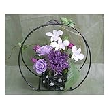 花風水とパワーストーンのダブルパワー　アナスタシア(菊)とデンファレとバラのプリザーブドフラワー