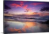 Ron Dahlquistプレミアムシックラップキャンバス壁アート印刷題名ハワイ、マウイ、Wailea、Sunset At Mokapuビーチ 48" x 32" 1404685_24_48x32_n