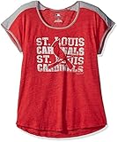 MLBセントルイス・カージナルスレディースStay Onターゲットファッショントップ、スモール、Athletic Red Heather / Steel Heather