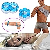 Racazing コックリング 男性用 2点セット 拡大する メンズ 数値 射精 遅延 ベース ペニスリング 高潮 クリスタル 大人のおもちゃ Cock Ring for Couple [アダルト] 