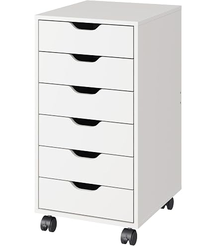 Amazon.co.jp: TUIYIDUO デスクワゴン キャビネット 5段 41x27.7x69cm 