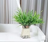 Kingsie 人工観葉植物 グリーン フェイク 草 インテリア 造花 トイレ 玄関 5束セット