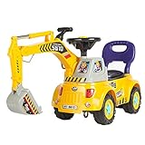 Ride On Excavator DiggerスクーターPullingカートPretend Play Construction Truck