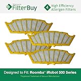 4 - iRobot Roomba 500 Replacement Filters. Designed by FilterBuy to replace all iRobot 81501 & Roomb