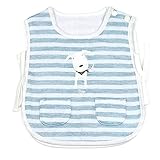 今治タオル PONちゃん ボーダー セルビエ (ベビーポンチョ, ブルー)