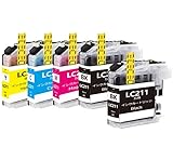 LC211 インクカートリッジbrother ブラザーlc211-4pk+BK LC211ブラック黒５個セット 互換インク 対応機種: DCP J963N / MFC J730DN / MFC-J907DN / MFC-J997DN / privio dcp-j562n / DCP J962N / MFC-J997DWN / dcp-j767n / dcp j968n / dcp-j762n...