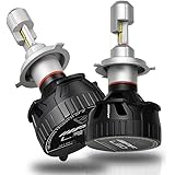 【Amazon.co.jp 限定】 M's Basic by IPF ヘッドライト LED 車用 H4 Hi Lo切替 4200lm 2800lm 6500K ホワイト 12V用 2本入 車検対応 ドライバーユニット一体型 冷却ファン内蔵 ノイズ対策