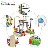 Fun Little Toys Assembled Beads Around Circle Bead Maze Educational Skill Improvement Wood Toys for 