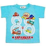 【本体綿100％】2017年 夏物 アンパンマン 天竺 ８８プリント Ｔシャツ Anpanman サックス◇80cm