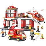 Sluban Fire Station CityセットヘリコプターMinfigures Toy Building Bricksブロック新しい/ Item # g839gj uy-w8ehf319157