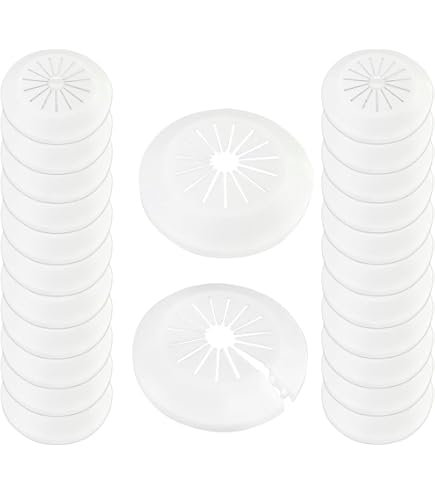 Qjaiune 10pcs Water Pipe Cover, 1 Inch / 25mm Wall Flange White Escutcheon, PP Plastic Radiator Escutcheon Drain Line Cover Collar for Pipe Tube Decoration Qjaiune 10pcs Water Pipe Cover, 1 Inch / 25mm Wall Flange White Escutcheon, PP Plastic Radiator Escutcheon Drain Line Cover Collar for Pipe Tube Decoration