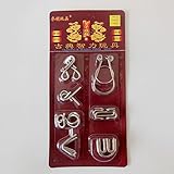 RaiFu ワイヤーパズル　リングパズル 金属 ワイヤー パズル インテリジェンス 子供 大人 7個