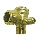 逆止弁 チェックバルブ エアーコンプレッサー補修・修理交換用 タンク側： 19.1mm 圧縮機側： 15.9mm 排気弁側： 9.5mm オスネジ