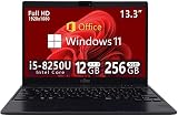 【整備済み品】ノートパソコン FMV LIFEBOOK U938/U939 第8世代 軽量パソコン Core i5・13.3インチ・MS&Office搭載・799g薄型超軽量・Windows11・1920*1080・ノートパソコン (6)第7世代Corei5/RAM:12GB/SSD:1000GB/799g)