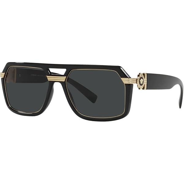 Amazon | Versace VE2236 偏光 1002Z3 ユニ サングラス, ゴールド